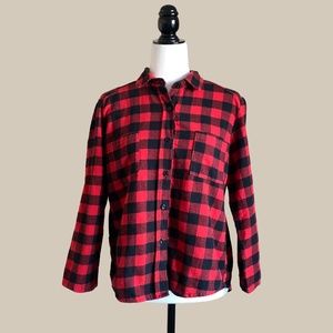 Vintage Red Buffalo Plaid Button Front Shirt
